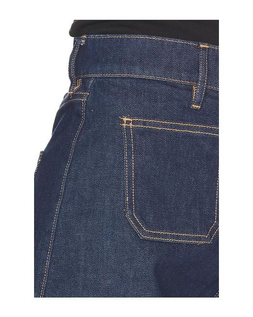 Veronica Beard Blue Elijah Short With Patch Pockets
