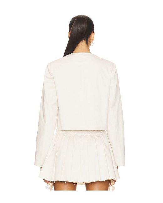 Milkwhite White Crop Jacket