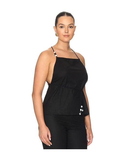 L'academie Black 'Academie Anaia Linen Top