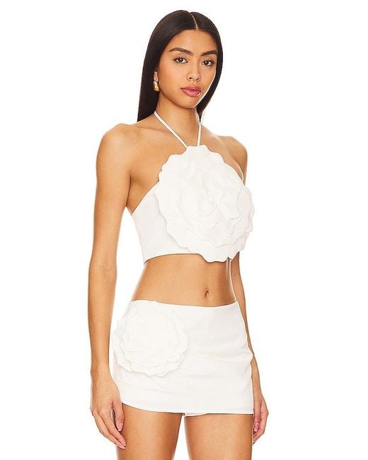 Lovers + Friends White Zora Crop Top