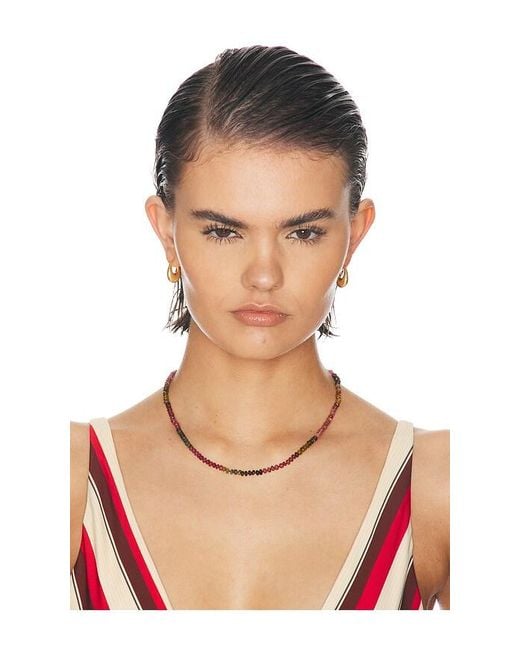 Loren Stewart Multicolor Tourmaline Safety Pin Necklace
