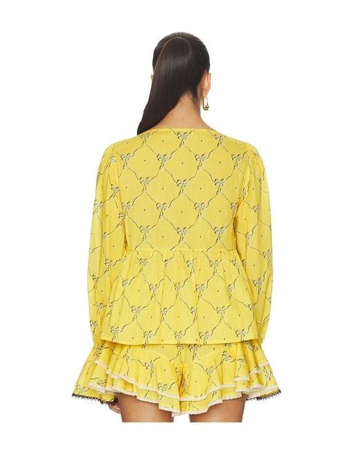 Siedres Yellow Riby Top