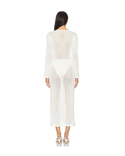 Cin Cin White Godiva Butterfly Knit Dress