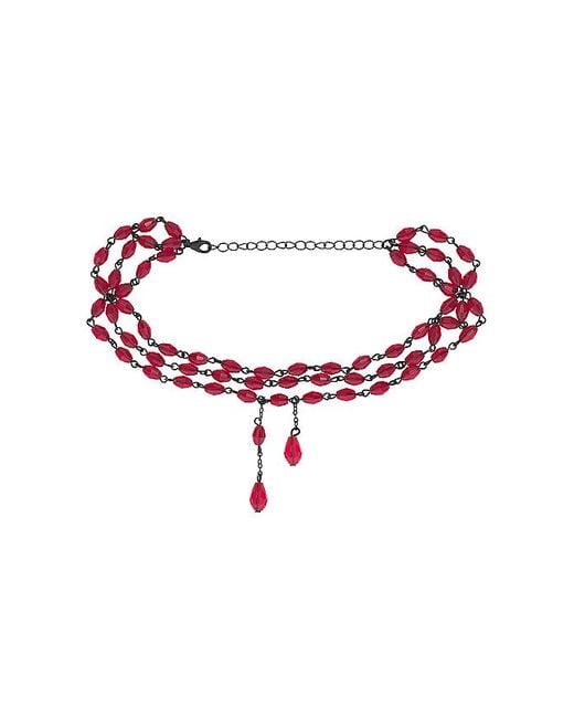 petit moments Red Ambrose Necklace