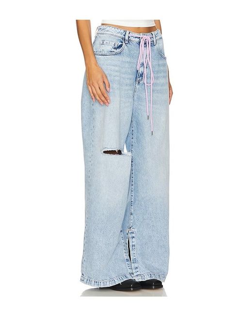 ICON DENIM Blue Gracy Wide Leg Jeans