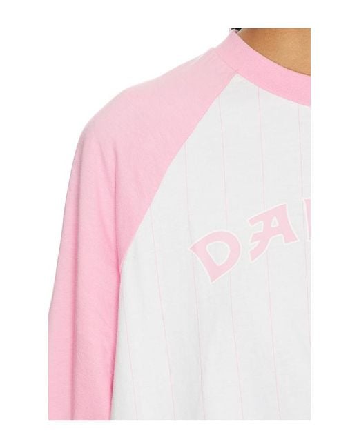 Darling White Old Skool Raglan Tee