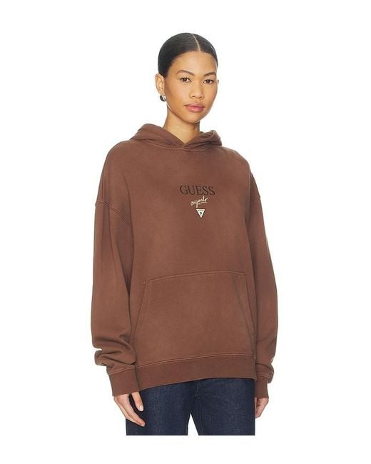 Guess Brown Baker Logo Hoodie