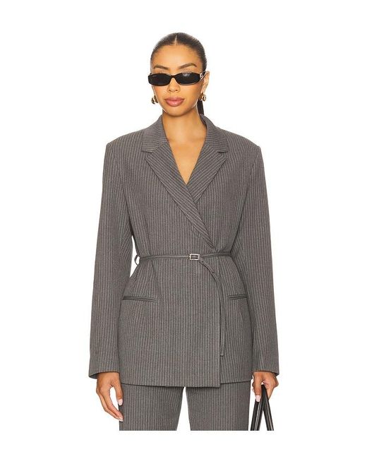 Samsøe & Samsøe Gray Salot Belt Blazer