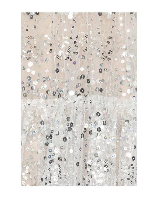 Bronx and Banco White Midnight Embellished Gown