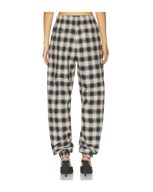The Attico Black Long Check Pant