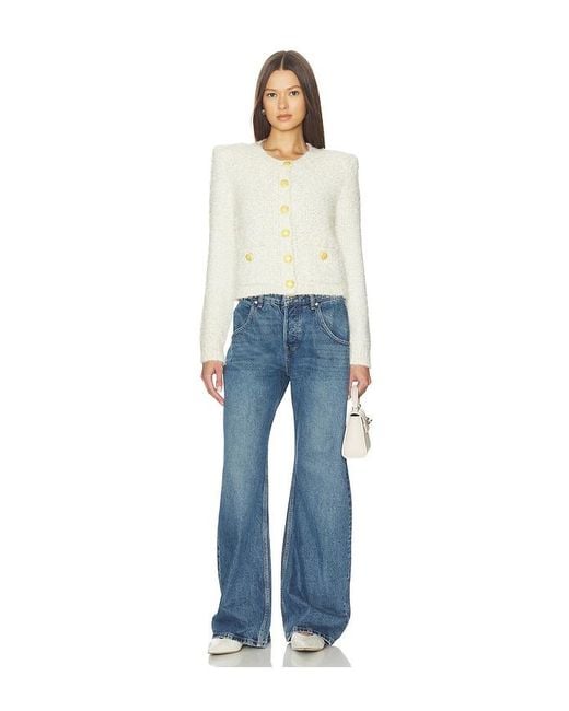 L'Agence White 'Agence Una Knit Cardigan