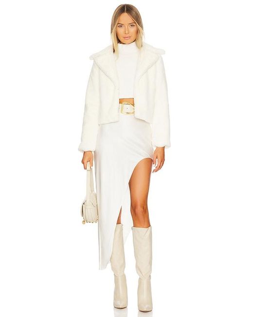 MORE TO COME White Payton Faux Fur Jacket
