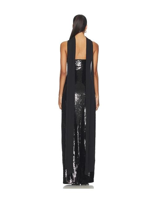 L'academie Black Veleda Sequin Gown