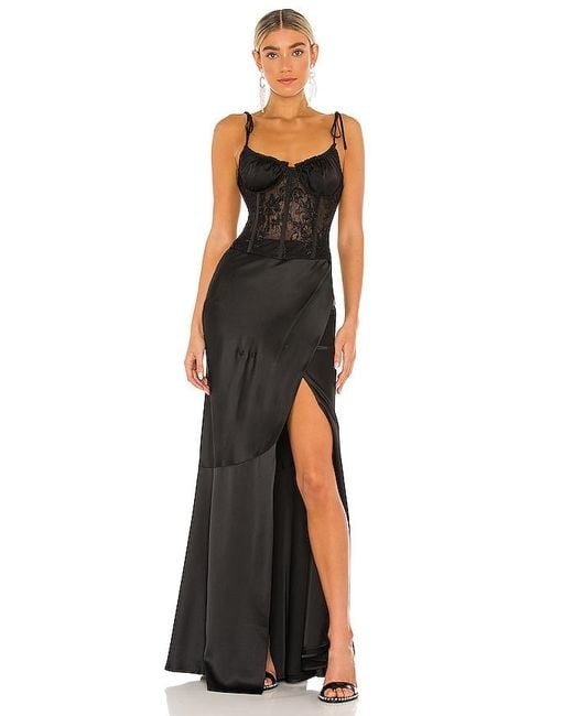 V. Chapman Black Calla Lily Gown