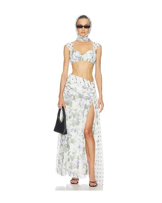Sonya Moda White India Top With Scarf