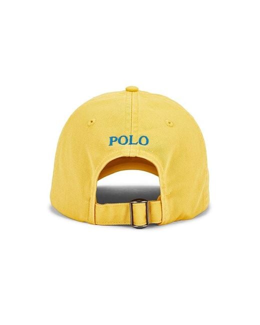 Polo Ralph Lauren Yellow Twill Classic Sport Cap Hat