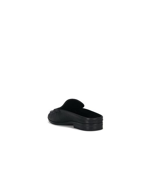 Jonathan Simkhai Black Dean Pebble Leather Loafer Mule