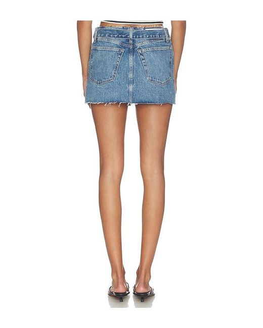 Re/done Blue Roxy Skirt
