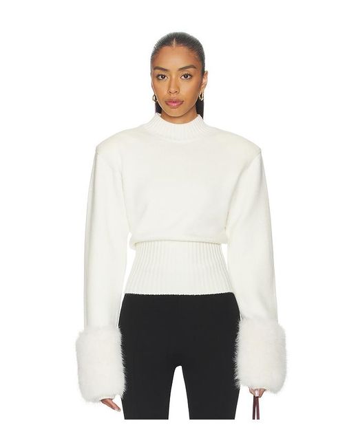 Ronny Kobo White Jenner Knit Top