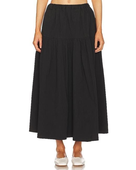 MAJORELLE Black Carolyn Midi Skirt