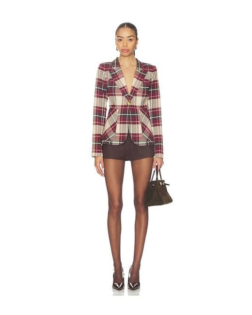 Smythe Red Patch Pocket Duchess Blazer