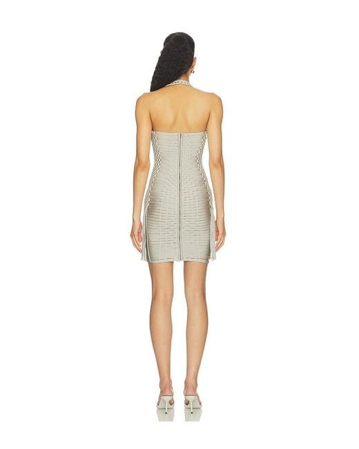 Isa Boulder Natural Woven Fringe Mini Dress
