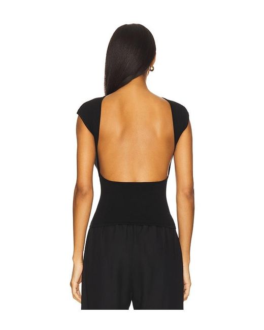 St. Agni Black St Agni Sculpted Ballet Knit Top