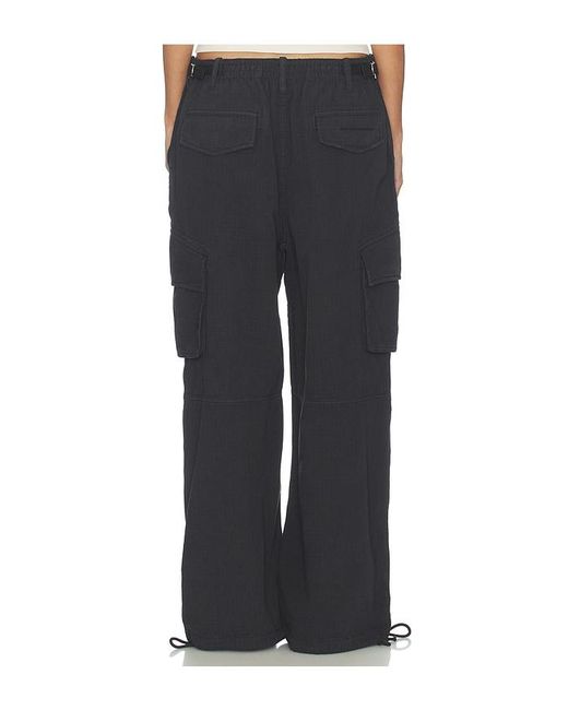 Alexander Wang Black Mid Rise Cargo Pant With Internal Logo