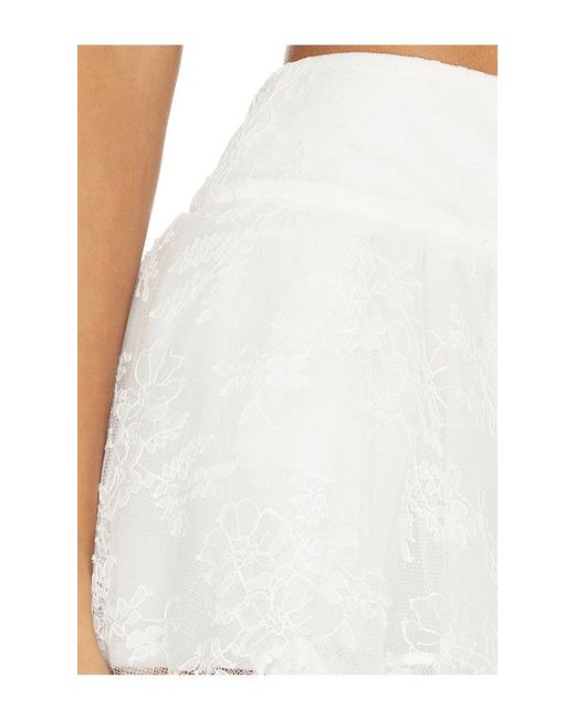 AKNVAS White Kirsten Lace Skirt