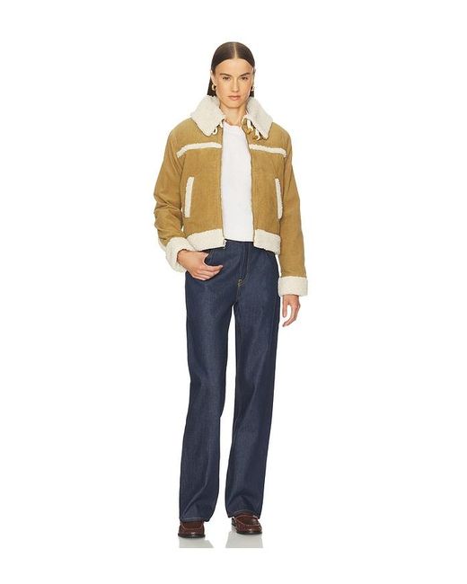 Amo Denim Blue Betty Shearling Jacket