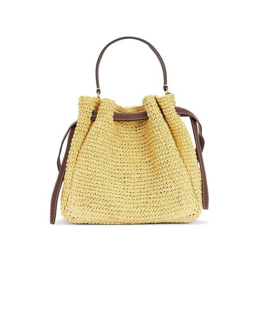 Tory Burch Metallic Romy Straw Bucket Bag