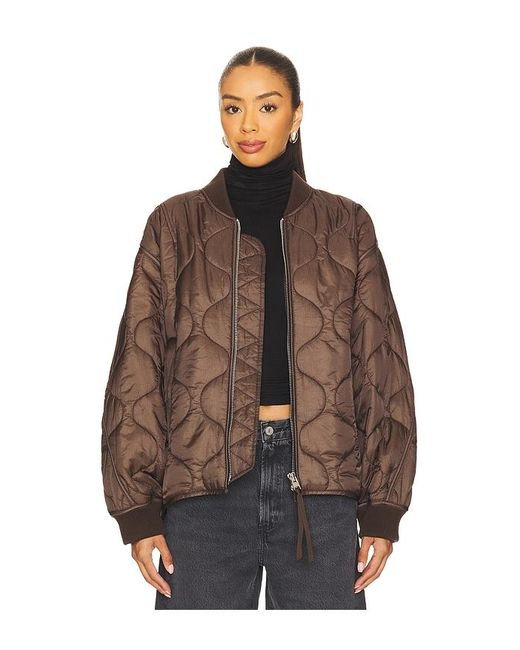 Agolde Brown Isla Quilted Jacket