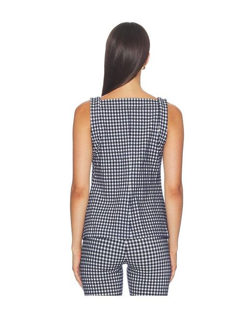 Spanx Blue Ponte High Neck Tank Top