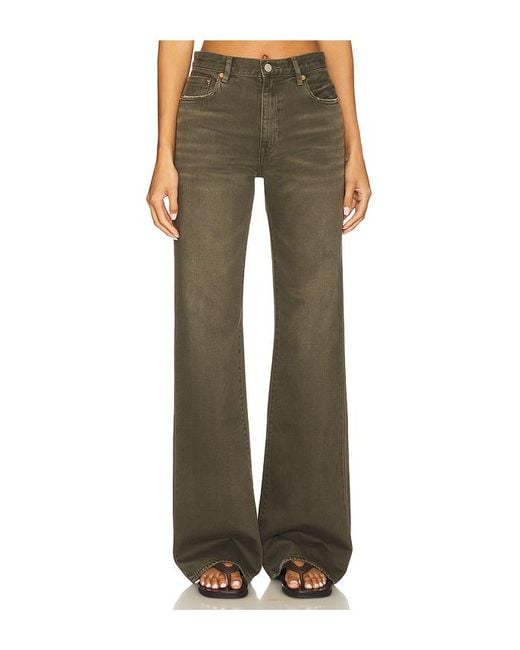 Denimist Green Dena Wide Leg Jeans