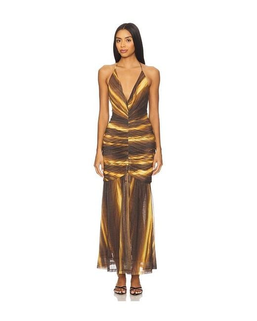 Bardot Multicolor Aries Mesh Maxi Dress