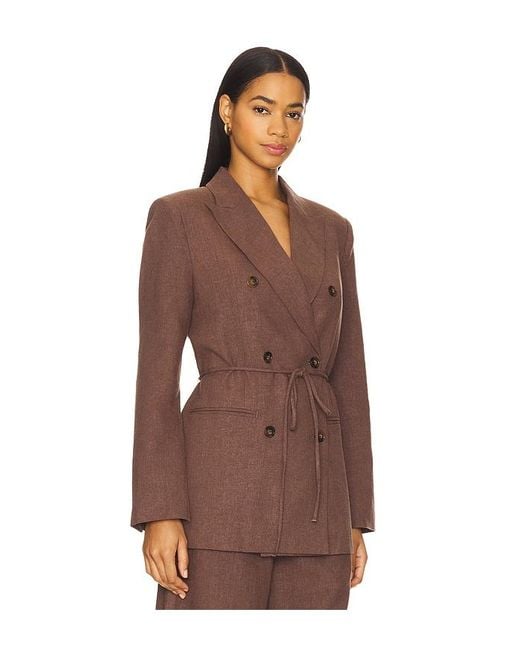 Elodie the Label Brown Blazer Mit Leinenanteil Dion