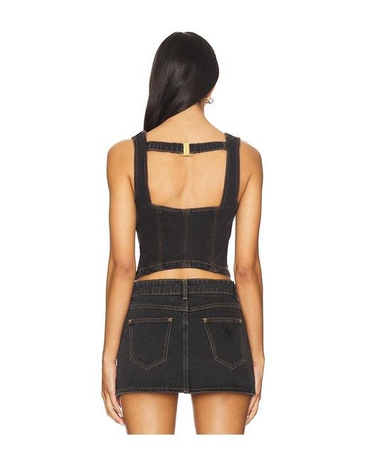 A.Brand Black Cara Denim Top