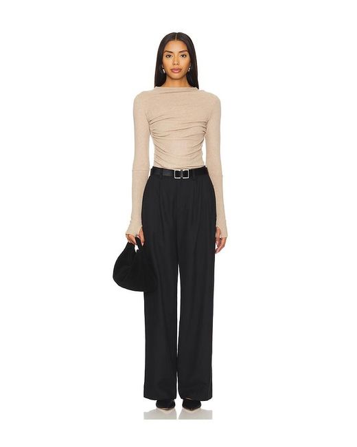 Enza Costa Black Cashmere Twist Top