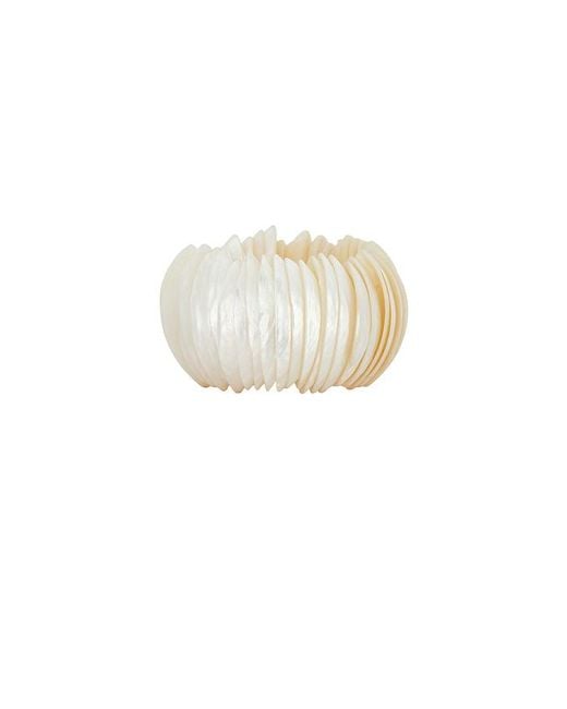 Lovers + Friends White Mason Shell Bracelet