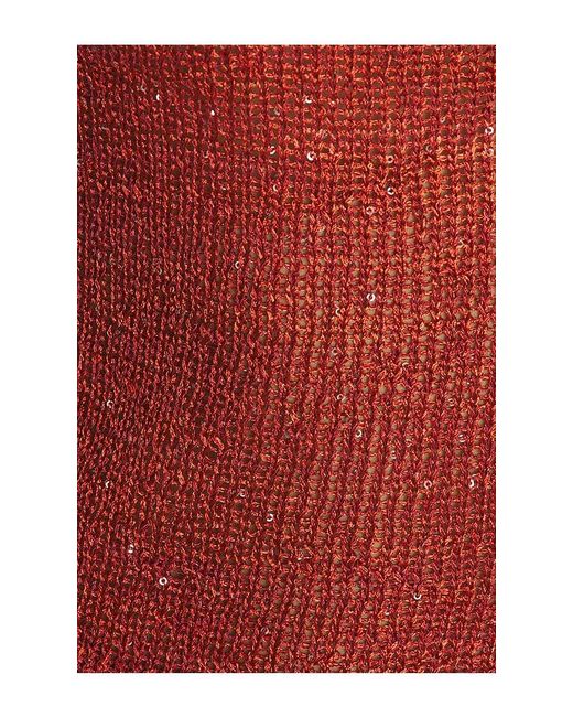 superdown Red Fifer Crochet Mini Skirt Set