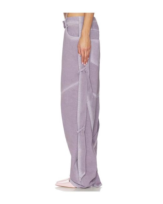 The Attico Purple Baggy Cargo