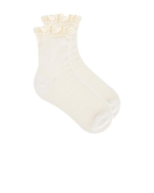 Free People White Beloved Waffle Knit Ankle