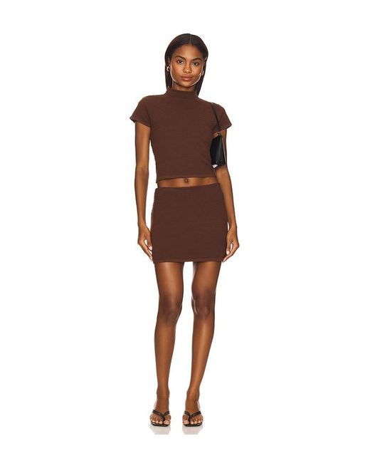 Line & Dot Brown Grove Skort