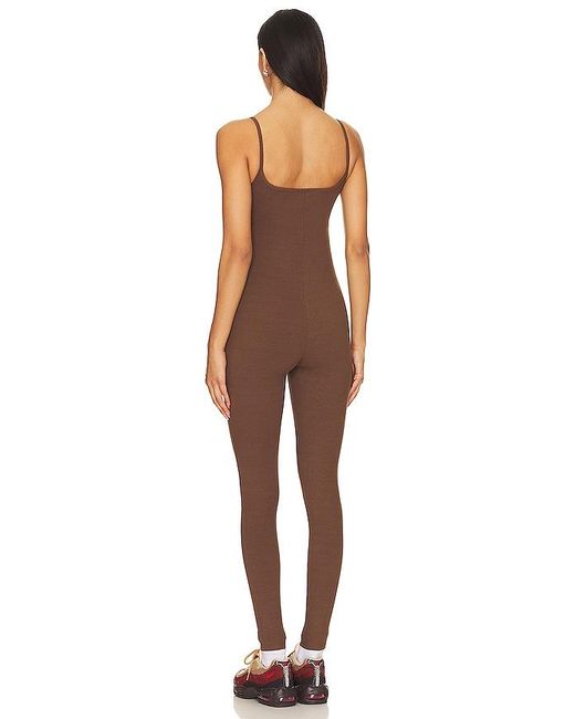 BUMPSUIT Brown Rib Maternity Unitard