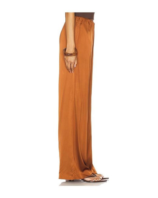 GOOD AMERICAN Orange Satin Pull-On Pants