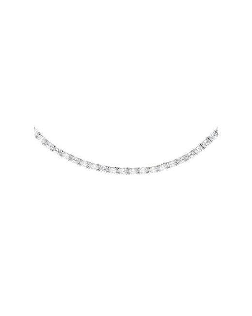 Shashi Metallic Oval Tennis Necklace