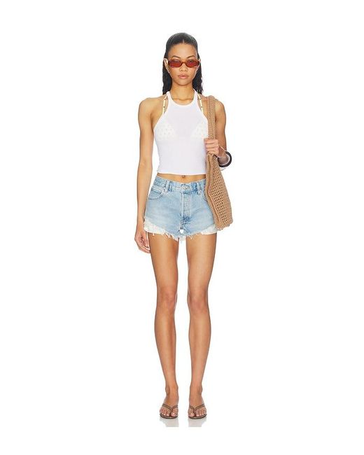 FRAME Blue The Grunge Hang Short