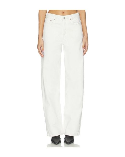 Agolde White Arc Loose Wide Crop Jeans