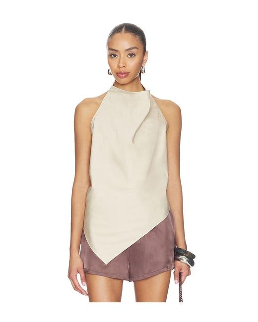 St. Agni Multicolor Cotton Halter Top