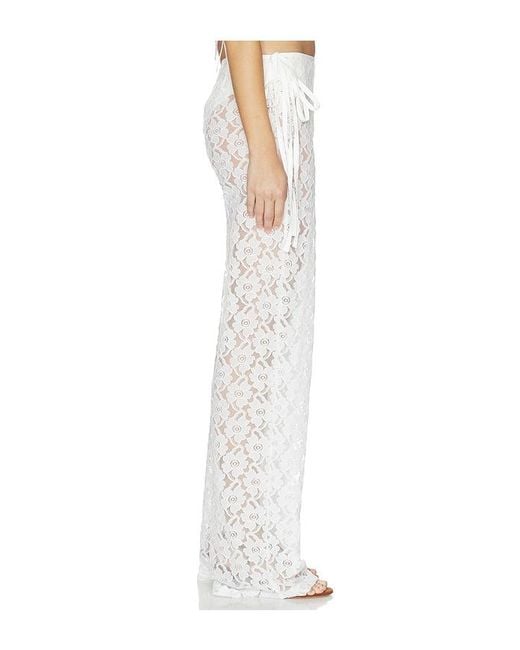 KETTEL ATELIER White Strappy Lace Trousers